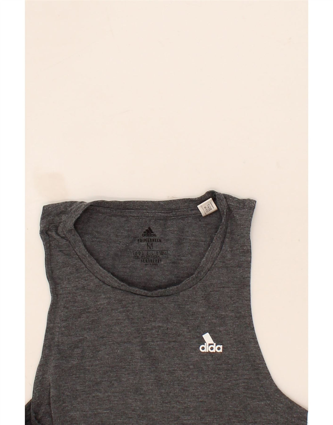 ADIDAS Womens Aeroready Vest Top UK 12/14 Medium Grey Polyester Vintage Adidas and Second-Hand Adidas from Messina Hembry 