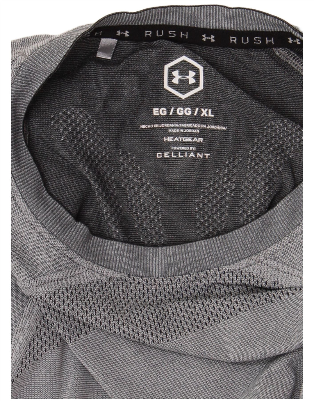 Under Armour Herre Heat Gear T-Shirt Top XL Grå