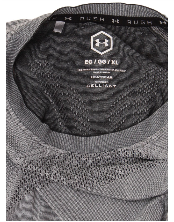 Under Armour Herre Heat Gear T-Shirt Top XL Grå