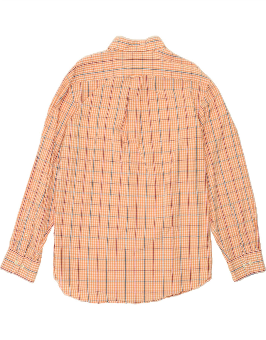 IZOD Mens Shirt Large Orange Check Cotton Vintage Izod and Second-Hand Izod from Messina Hembry 