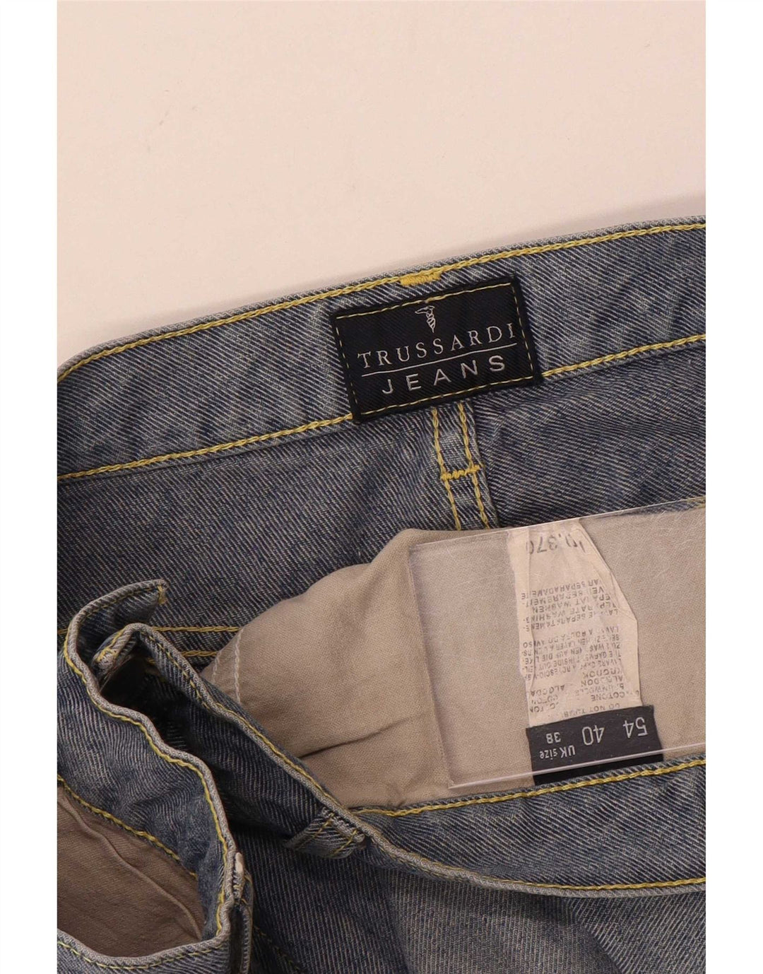 Trussardi Straight Jeans til mænd W38 L36 blå bomuld