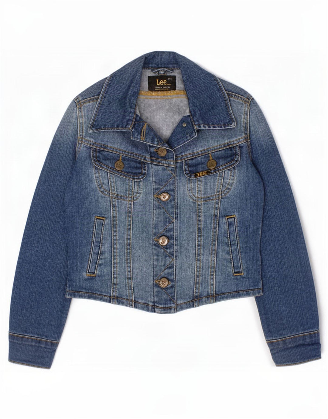 Lee Girls denimjakke 7-8 år XS blå bomuld