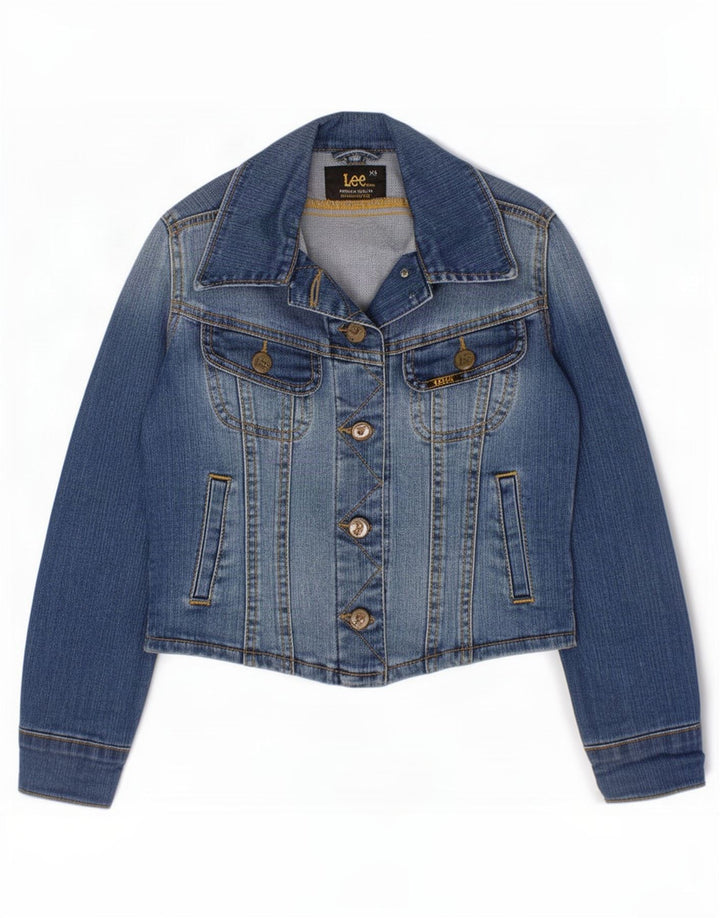 Lee Girls denimjakke 7-8 år XS blå bomuld