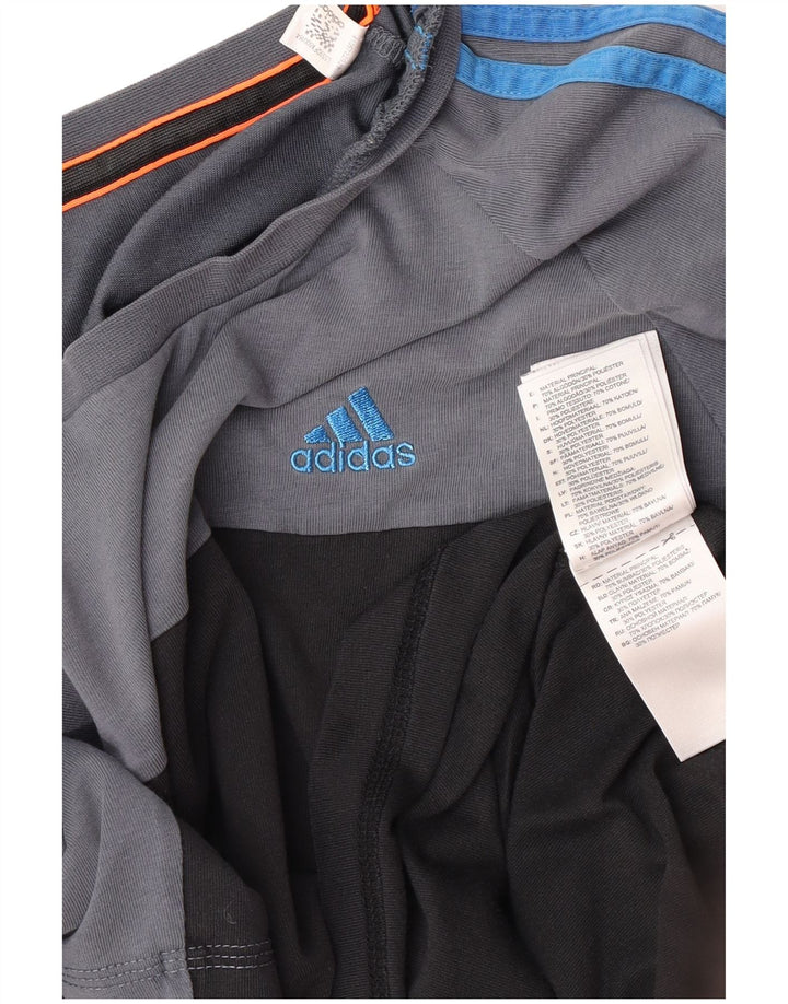 Adidas Herre T-Shirt Top Medium Sort Colourblock Bomuld
