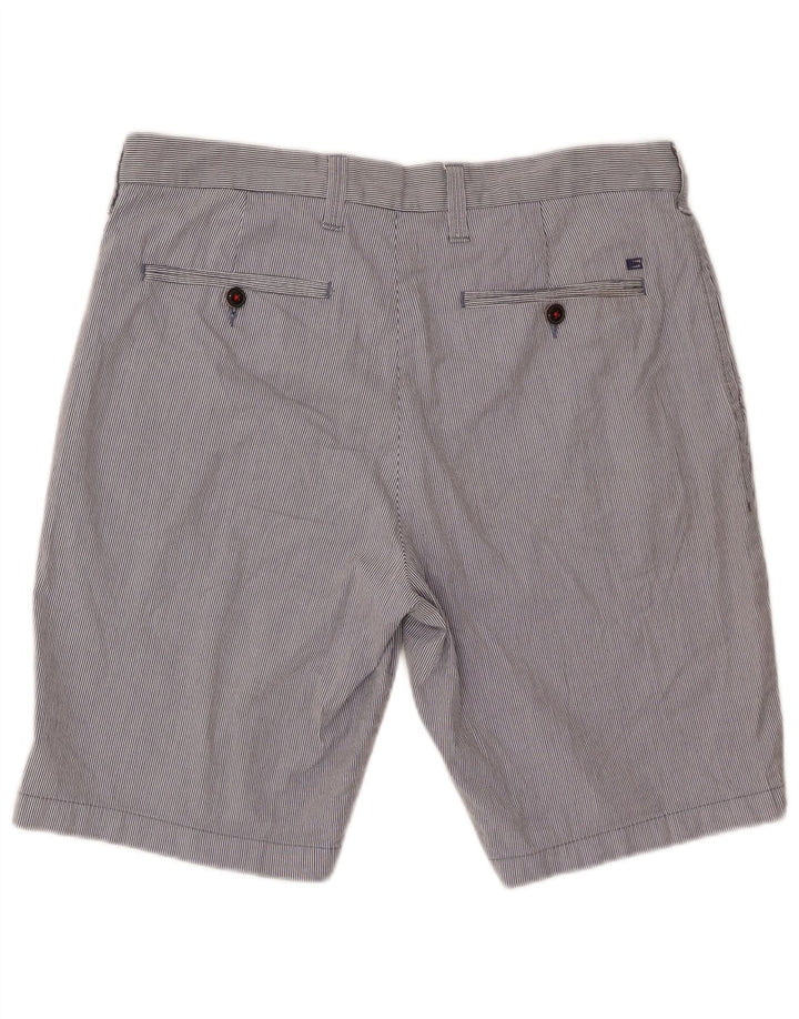 Marks & Spencer Chino Shorts til mænd W34 Large Blue Pinstripe Bomuld