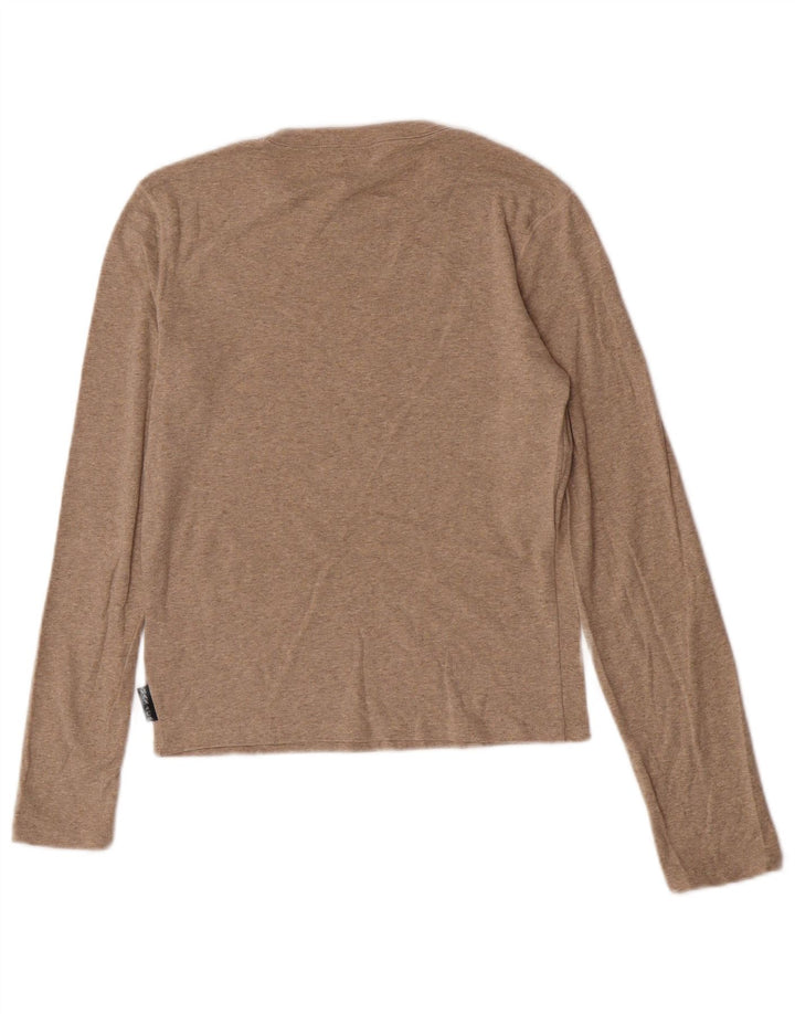 Max & Co. Dame Top Langærmet UK 14 Stor Beige Bomuld