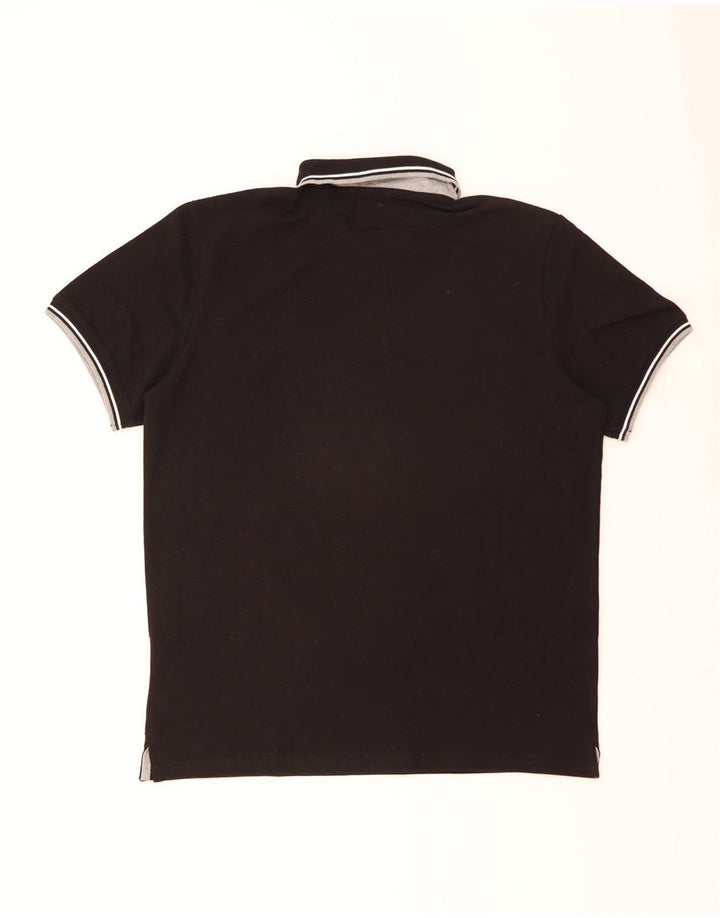 JACK WILLS Poloshirt til mænd XL Sortstribet bomuld