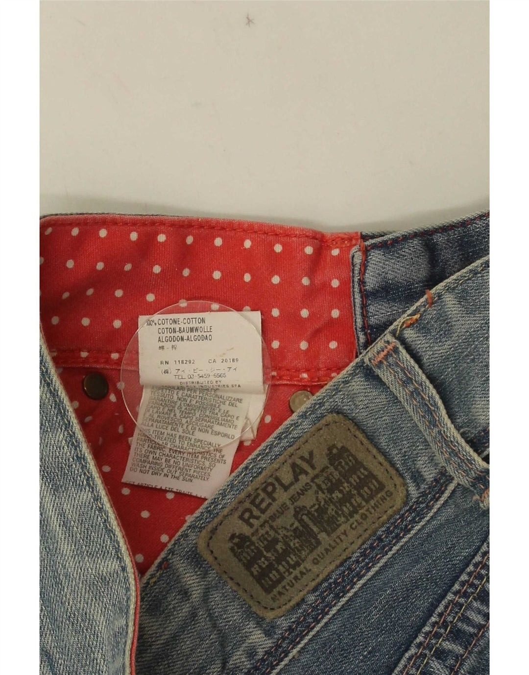 Replay Dame Jeans med lav talje Bootcut W25 L32 Blå Bomuld