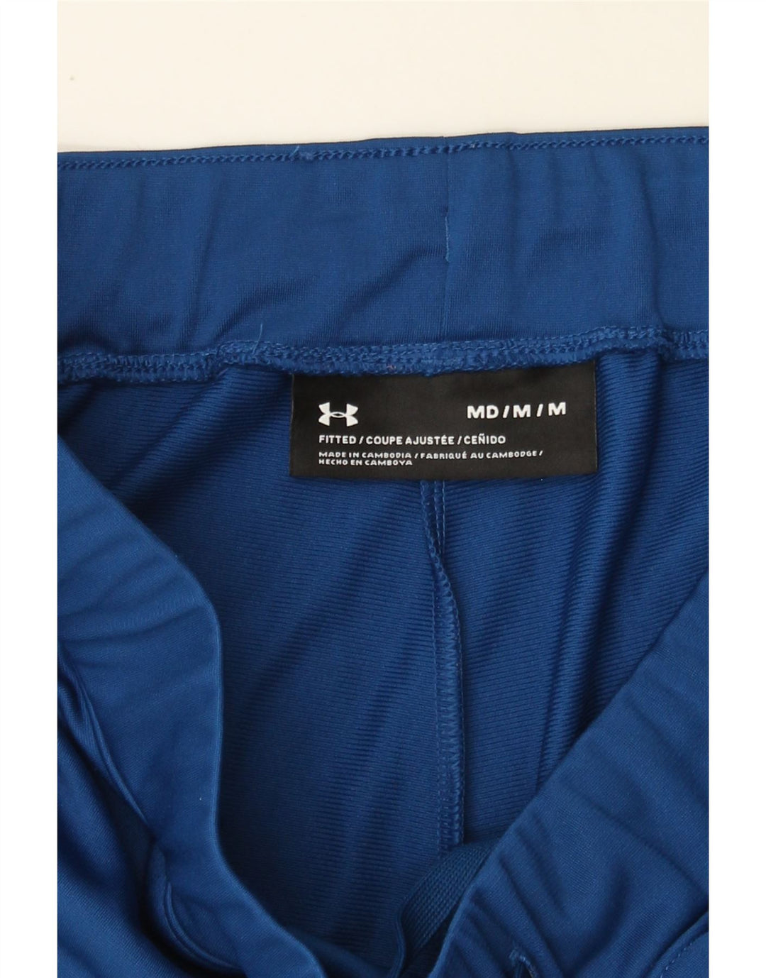UNDER ARMOUR Mens Fitted Tracksuit Trousers Medium  Blue Colourblock Vintage Under Armour and Second-Hand Under Armour from Messina Hembry 