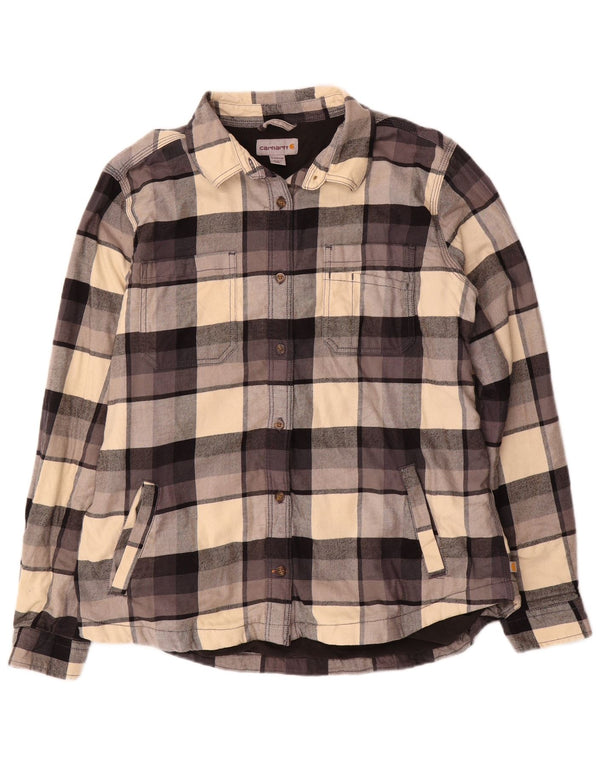 Carhartt Dame Lumberjack Flanell Shirt US 12/14 Large Multicolored Check