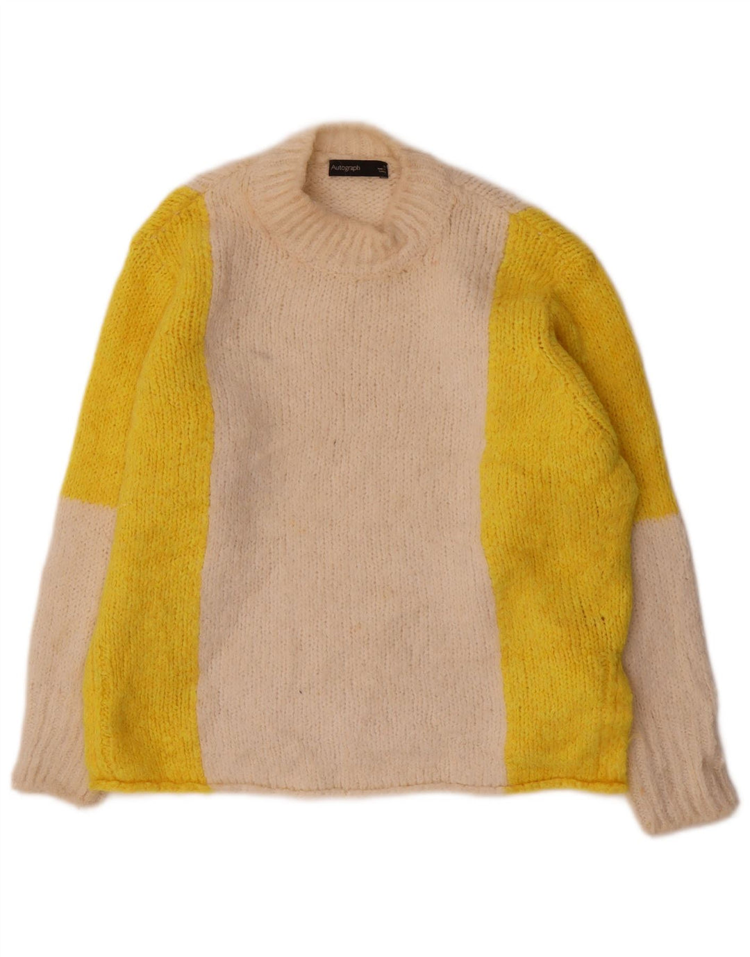 Marks & Spencer Dame Turtle Neck Jumper Sweater UK 10 Small Off White