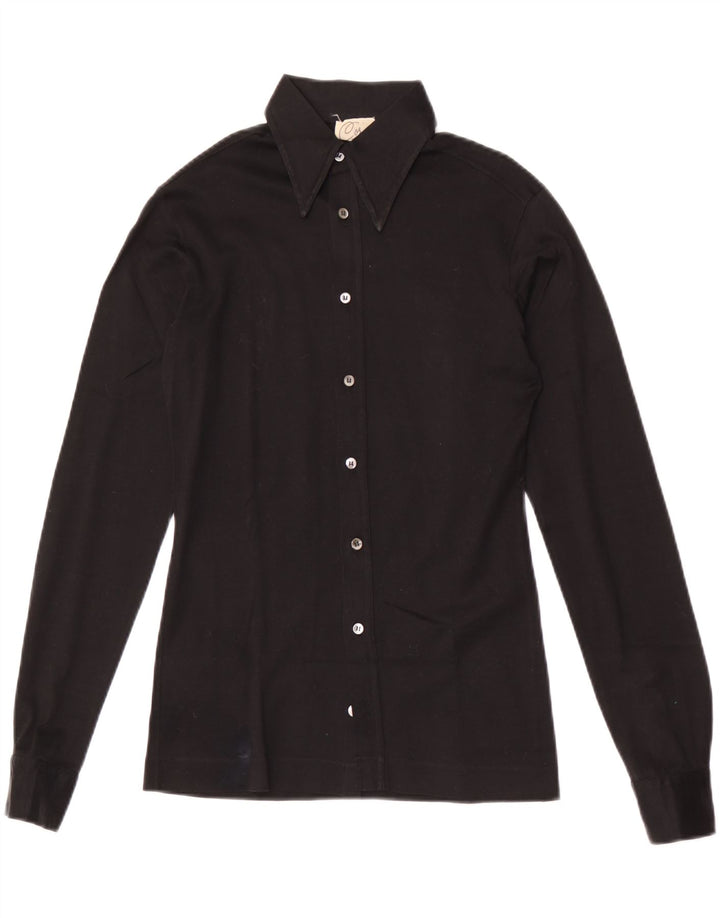 Vintage dameskjorte UK 10 Small Black