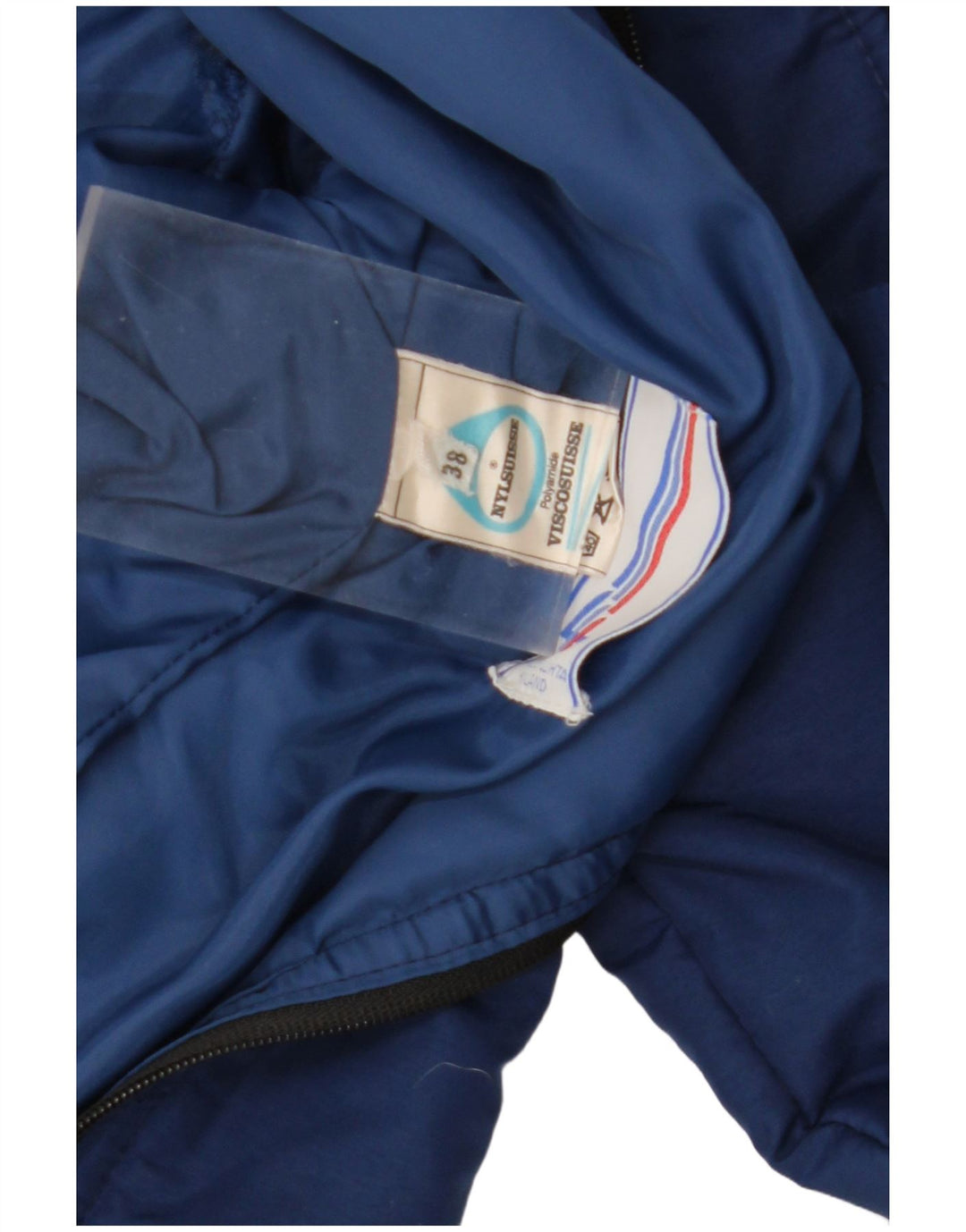 NYLSUISSE Vindjakke med hætte til kvinder EU 38 Medium Navy Blue Viscose