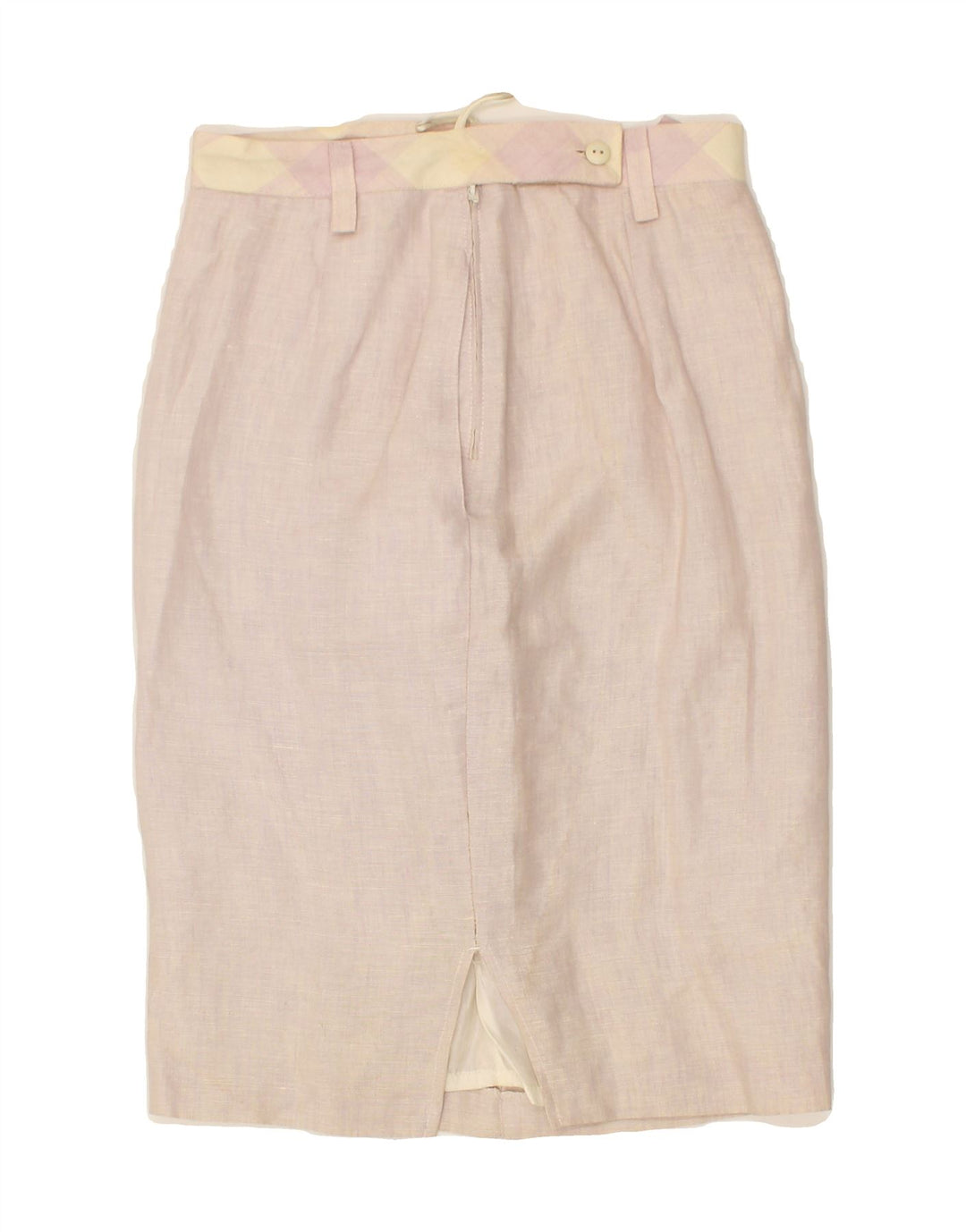 VINTAGE Womens Pencil Skirt IT 42 Medium W26 Beige Vintage Vintage and Second-Hand Vintage from Messina Hembry 