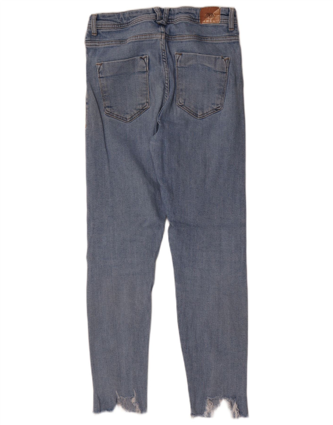 Zara Dame Distressed Skinny Jeans EU 40 Medium W30 L28 Blå