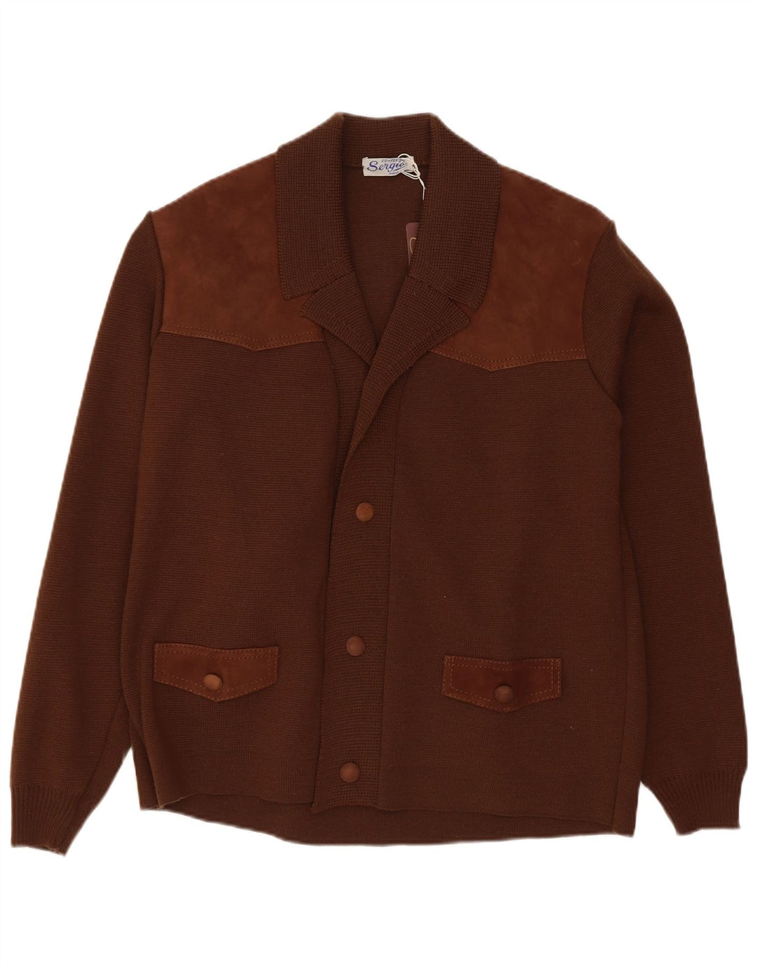 Vintage herre cardigan sweater lille brun
