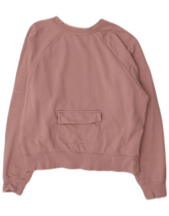 Nike Dame Sweatshirt Jumper UK 16 Large Pink Bomuld