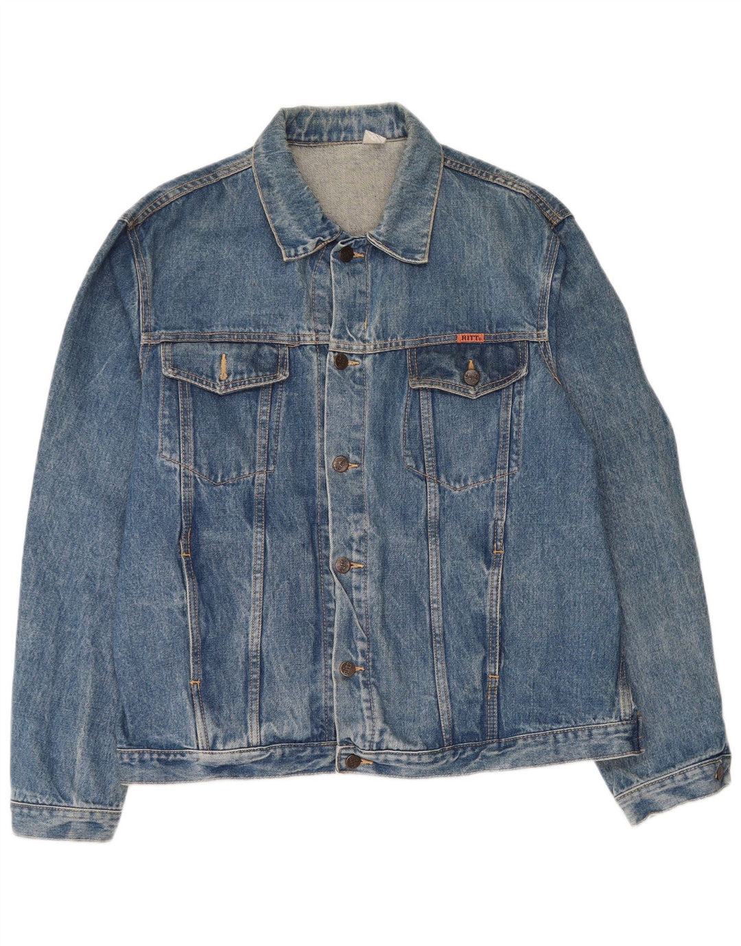 Ritt Herre Denim Jacket UK 40 Large Blue Cotton
