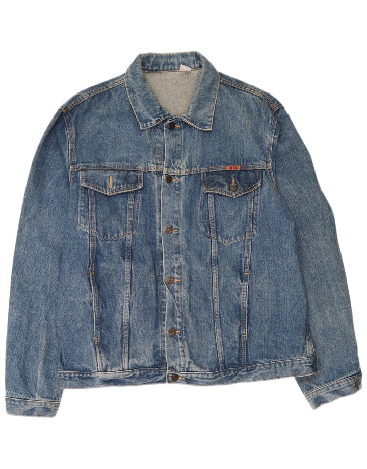 Ritt Herre Denim Jacket UK 40 Large Blue Cotton