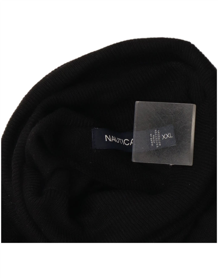 Nautica Herre rullehals sweater 2XL sort bomuld