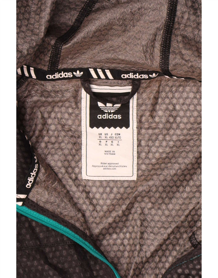 Adidas Regnjakke med hætte til mænd UK 42 XL Sort Polyester