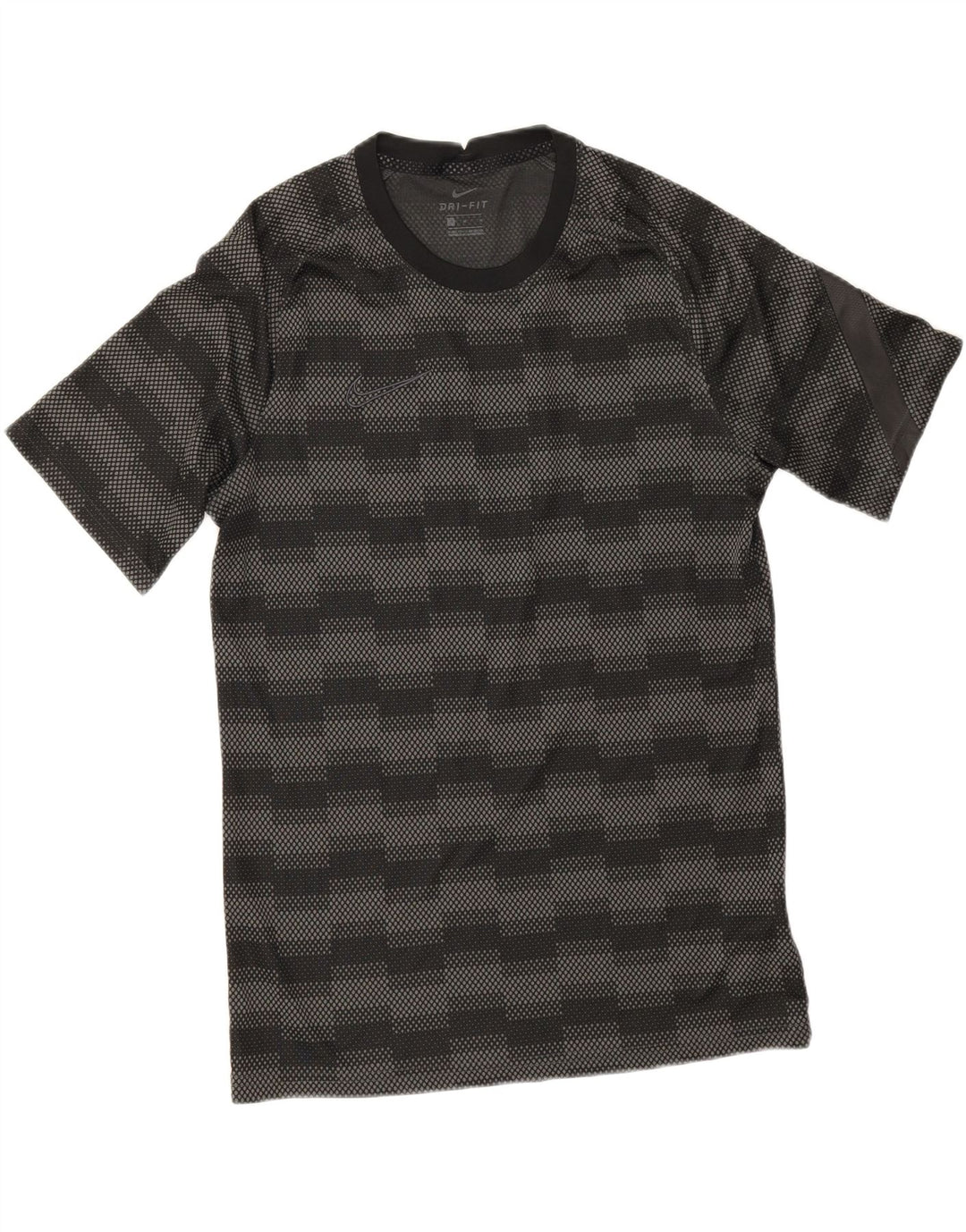 Nike Herre Dri Fit T-shirt Top Medium Sort Geometrisk Polyester