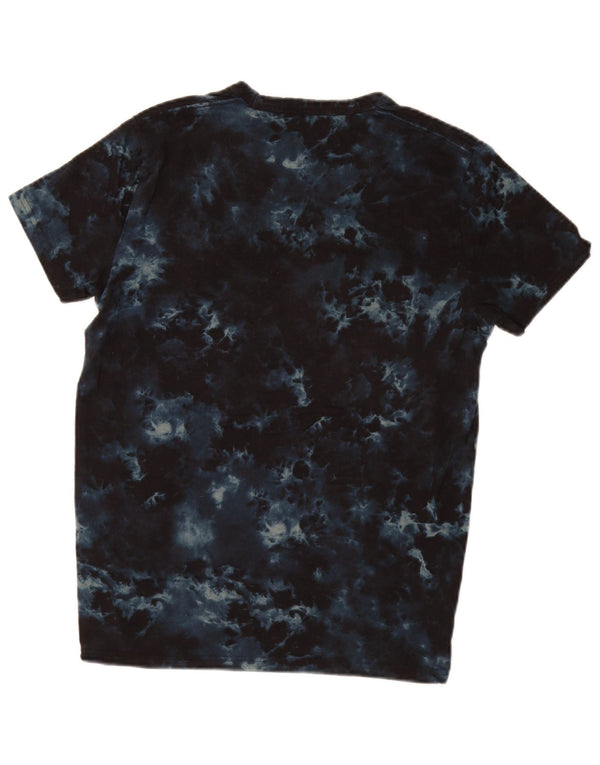 HOLLISTER Herre grafisk T-shirt Top Lille marineblå Tie Dye Bomuld
