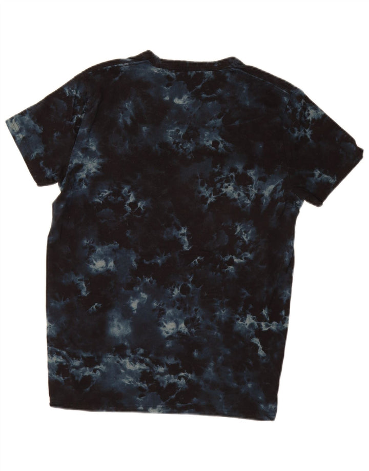 HOLLISTER Herre grafisk T-shirt Top Lille marineblå Tie Dye Bomuld