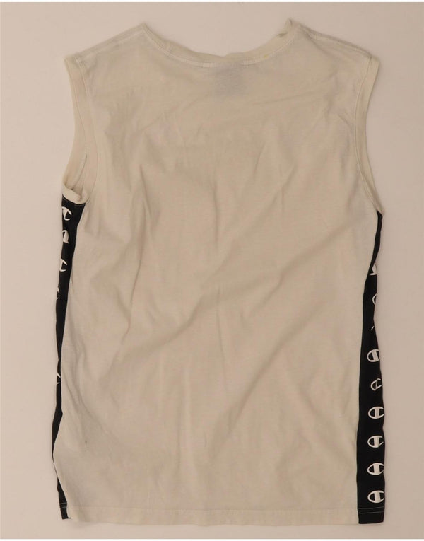 Champion Boys Grafisk Vest Top 13-14 år XL Hvid Colourblock Bomuld