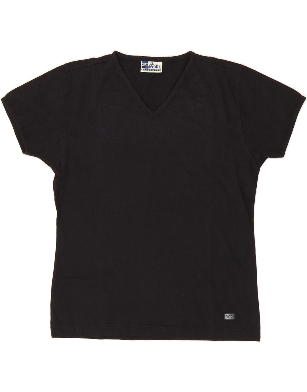 ASICS Womens T-Shirt Top UK 14 Medium Black Cotton Vintage Asics and Second-Hand Asics from Messina Hembry 