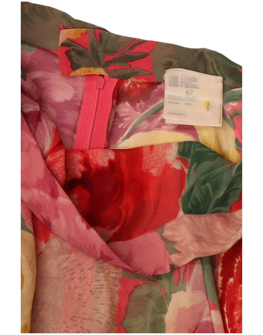 Vintage kvinders 2-delt nederdelsæt IT 42 Medium W26 Flerfarvet blomster