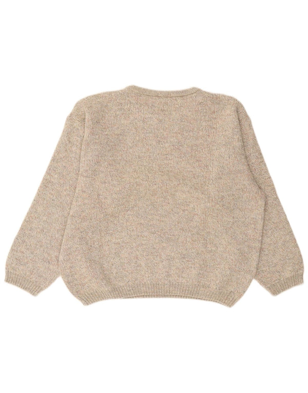 Liabel Womens Boat Neck Jumper Sweater UK 16 Large Grey Floral