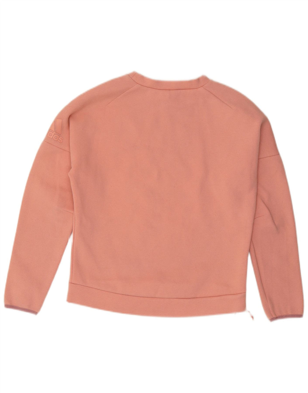 ADIDAS Dame Oversized Sweatshirt Jumper UK 8/10 Small Pink Bomuld