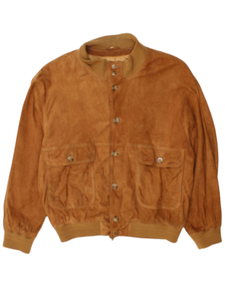 Vintage herre ruskind bomberjakke UK 42 XL Brun