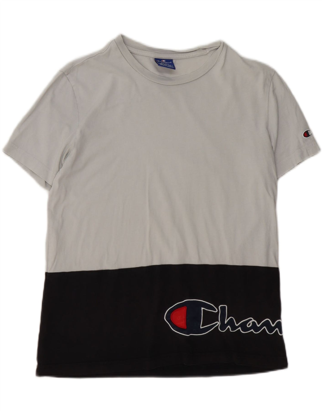 CHAMPION Herre grafisk T-shirt Top Lille Sort Colourblock