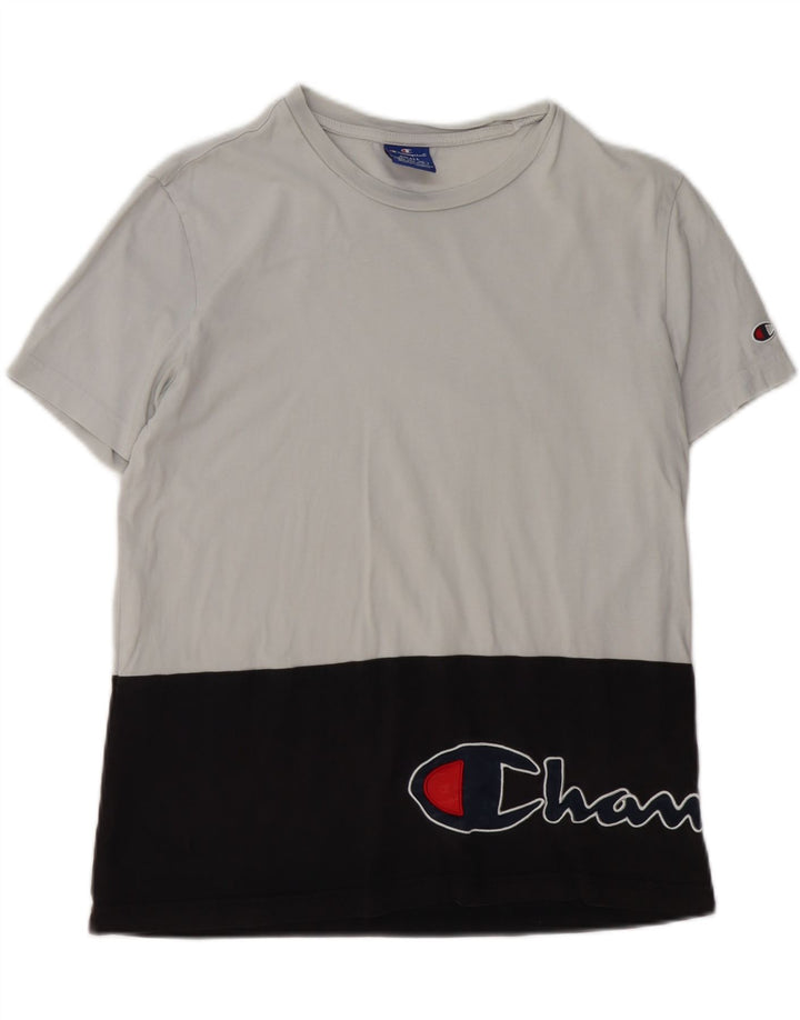 CHAMPION Herre grafisk T-shirt Top Lille Sort Colourblock