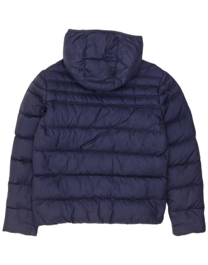 CALVIN KLEIN JEANS Herre hættepolstret jakke UK 40 Stor marineblå nylon