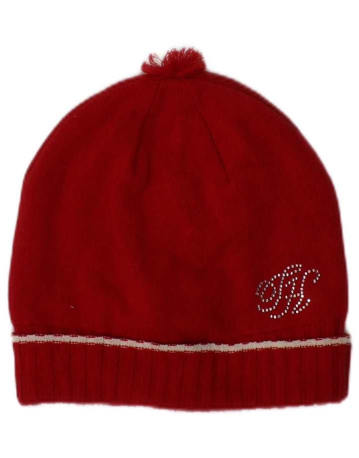 Tommy Hilfiger Dame Strik Beanie Hat Large/XL Rød Bomuld