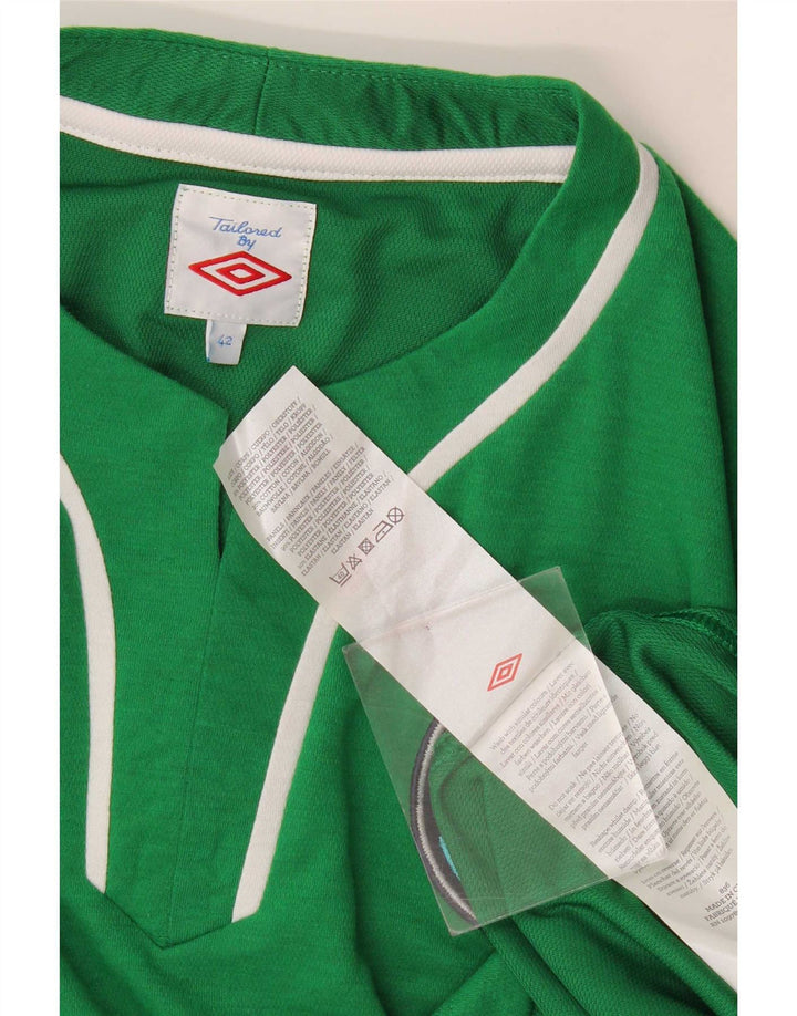 Umbro Herre Grafisk T-Shirt Top Str. 42 Stor Grøn Polyester