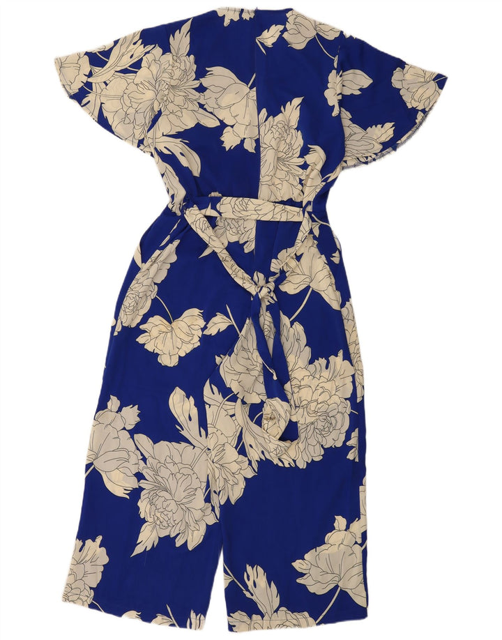 Vintage Dame Jumpsuit UK 12 Medium Blue Floral