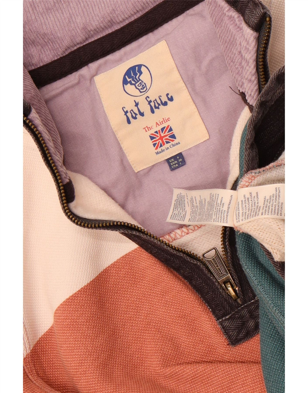 Fat Face Dame Oversized Sweatshirt Jumper UK 8 Small Flerfarvet