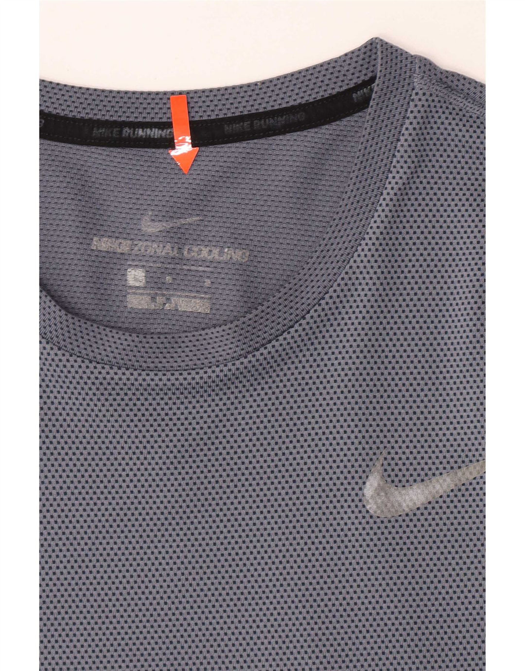 Nike kortærmet t-shirt til mænd, stor blå flækket polyester