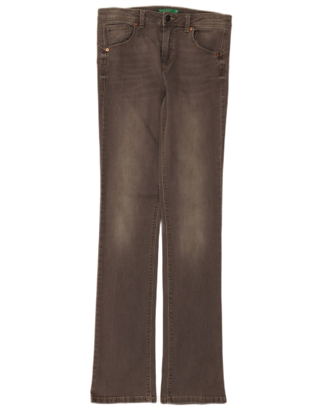 Benetton Dame Skinny Bootcut Jeans W28 L33 Grå