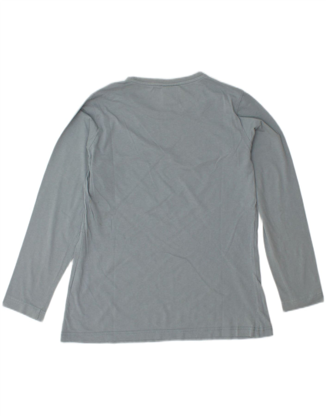 CHAMPION Womens Rochester Graphic Top Long Sleeve UK 14 Medium Blue Cotton