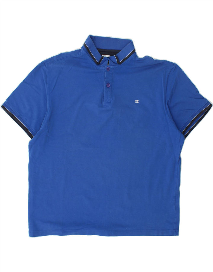 CHAMPION Mens Easy Fit Polo Shirt Large Blue Vintage Champion and Second-Hand Champion from Messina Hembry 