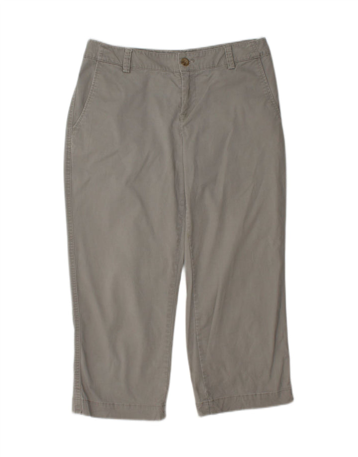 EDDIE BAUER Womens Capri Chino Trousers US 6 Medium W30 L22 Grey Cotton Vintage Eddie Bauer and Second-Hand Eddie Bauer from Messina Hembry 