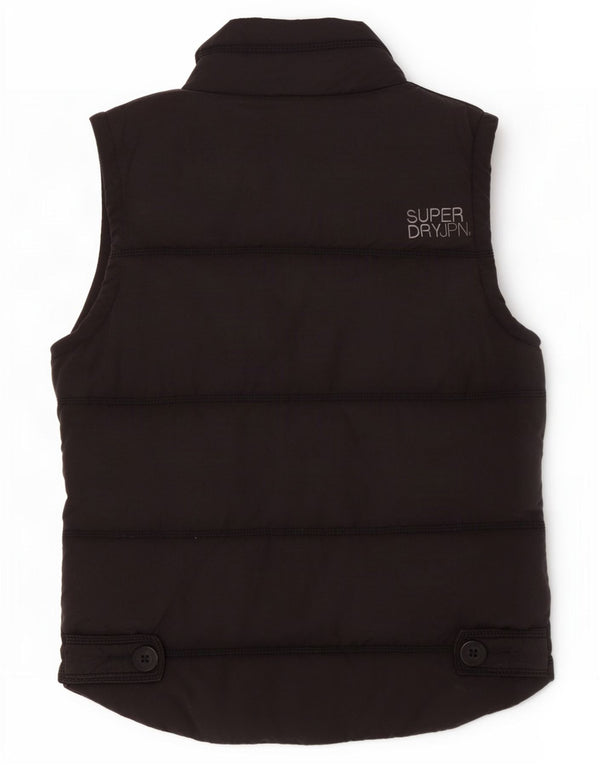 Superdry Womens Polstret Gilet UK 16 Large Navy Blue Cotton