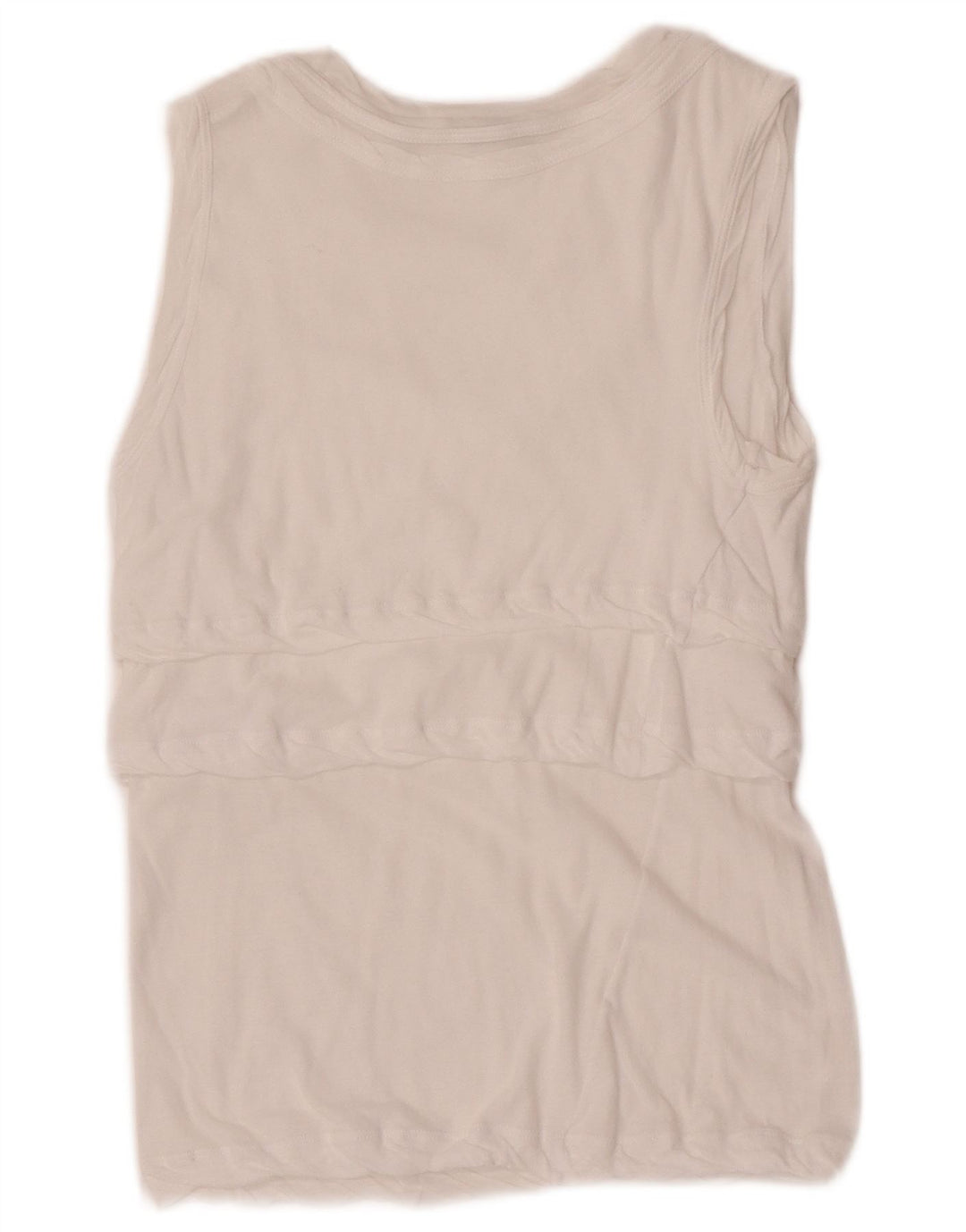 Aspesi Womens Crop Ærmeløs bluse Top UK 8 Small White Bomuld