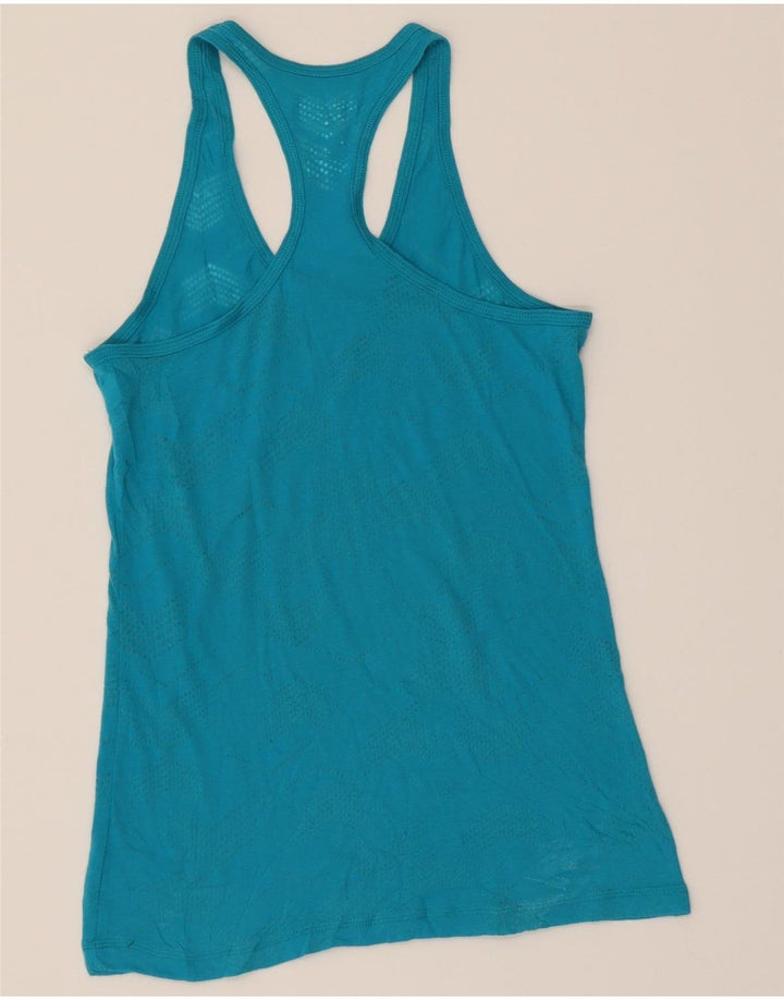 CHAMPION Womens Graphic Vest Top UK 8 Small Blue Polyester Vintage Champion and Second-Hand Champion from Messina Hembry 