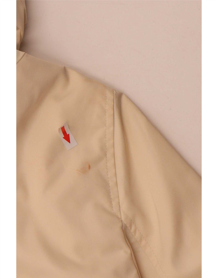Zara Dame Hooded Bomber Jacket UK 14 Large Beige Polyester